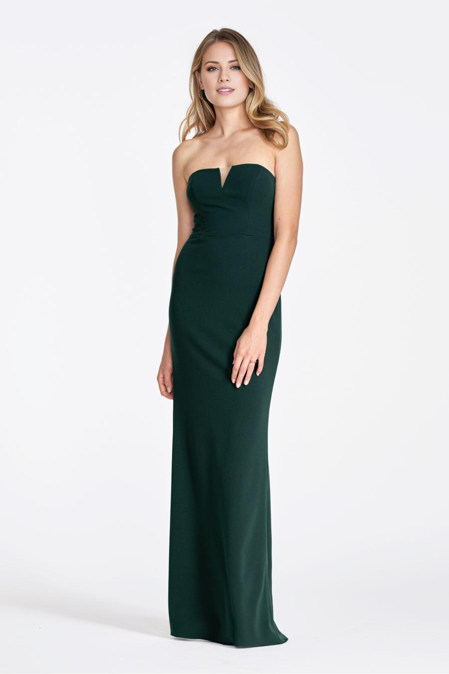 Jimiss off shoulder collar sleeveless backless slit and floor length evening dress